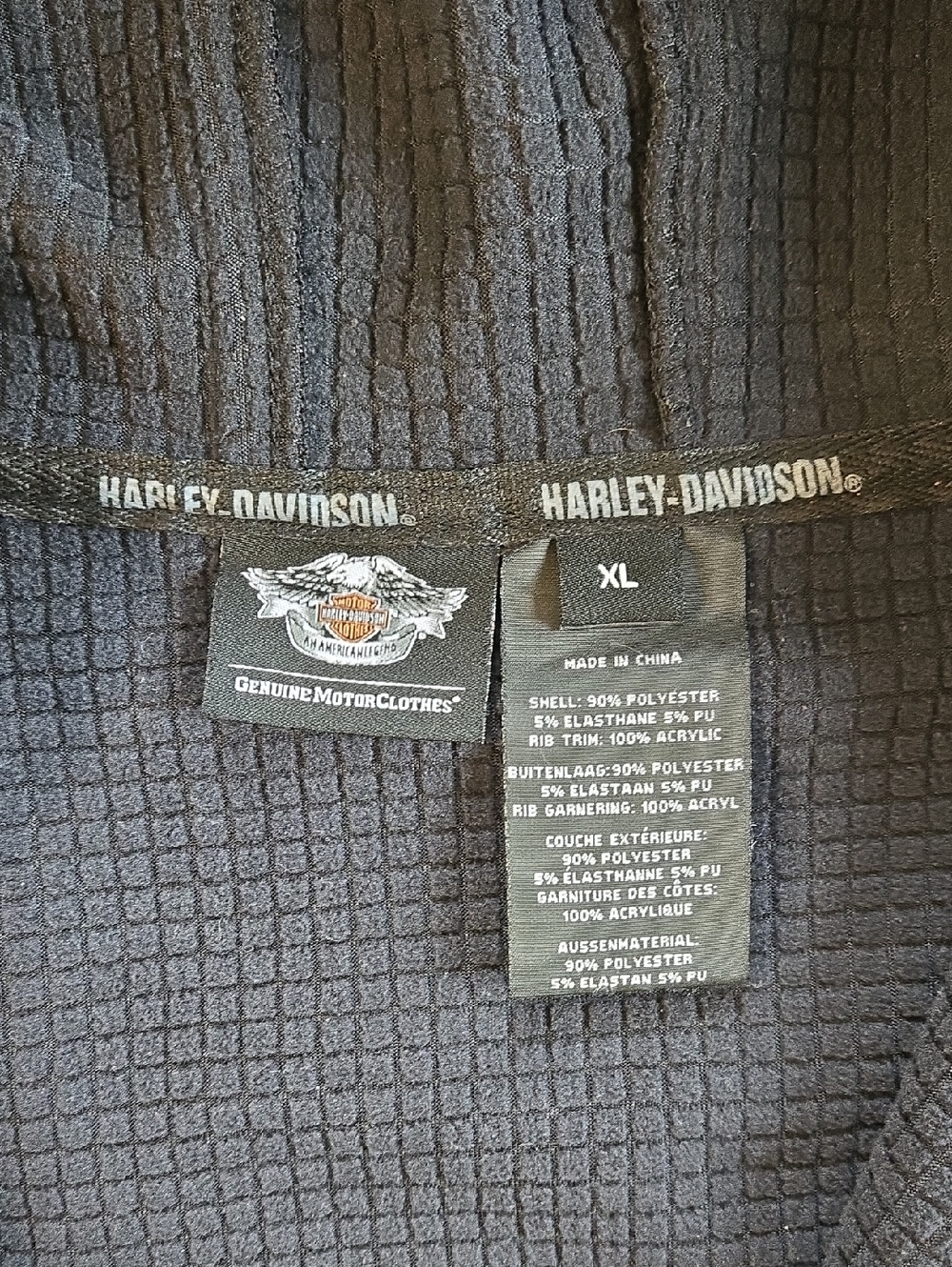 Harley Davidson Soft Shell windbreaker Jacket Racing Stripes Mens XL - Picture 4 of 8